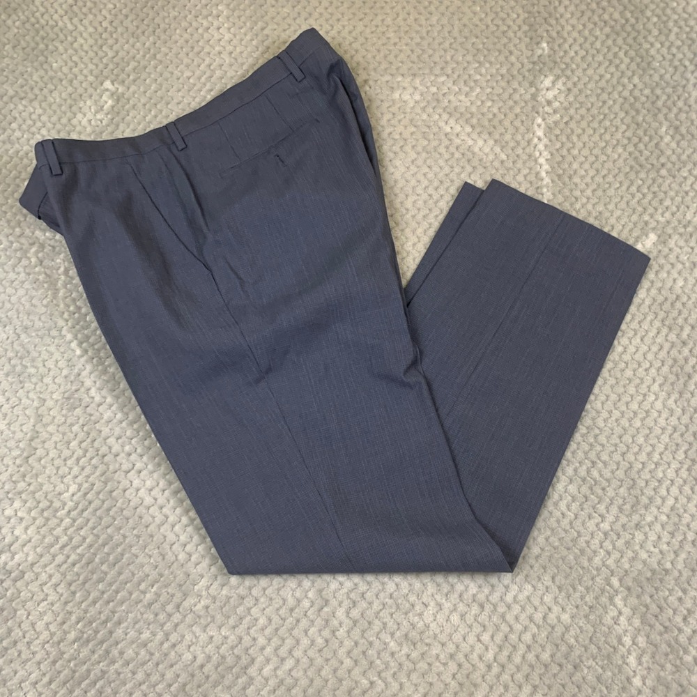 Hugo Boss Sharp1 US Pants Mens 34R Blue 100% Virgin Wool 50245826